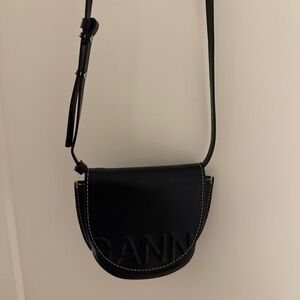 GANNI Recycled Leather Mini Cross Body Purse